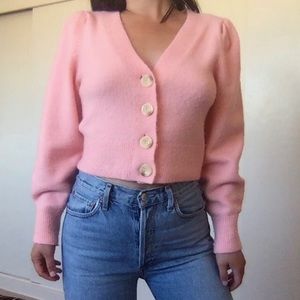 & other stories pink cardigan